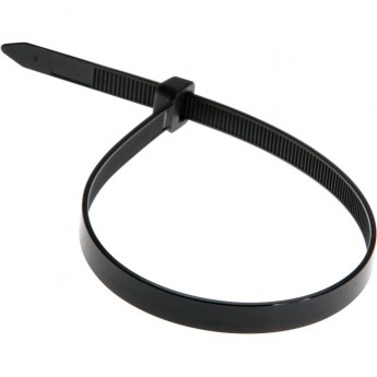 Хомут-стяжка REXANT кабельная нейлоновая 200x7.6мм черная, 100 шт.