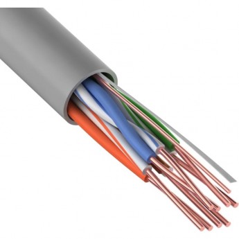 Кабель витая пара REXANT PRO F/UTP, CAT 5e, ZH нг(А)-HF, 4х2х0,52мм, 24AWG, INDOOR, SOLID, серый, 305м