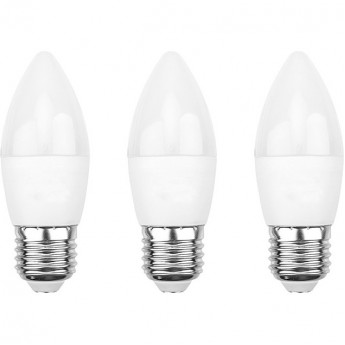 Лампа светодиодная REXANT CN 7.5 Вт E27 2700 K, 3 шт.