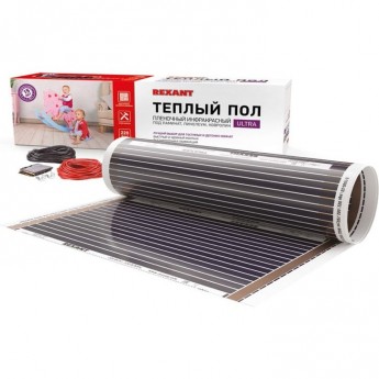 Пленочный теплый пол REXANT ULTRA RXM 220, площадь 9 м², 0.5х18 м, 1980Вт
