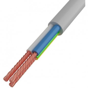 Провод REXANT ПВС 3x1.0 мм² соединительный белый 5 м