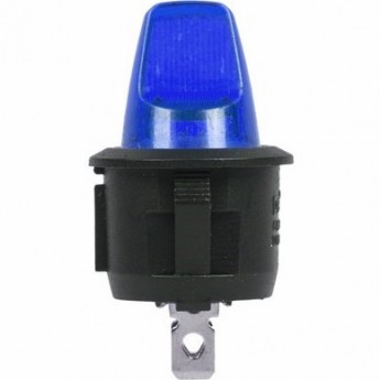 Выключатель клавишный REXANT RWB-224 16А круглый синий с подсветкой